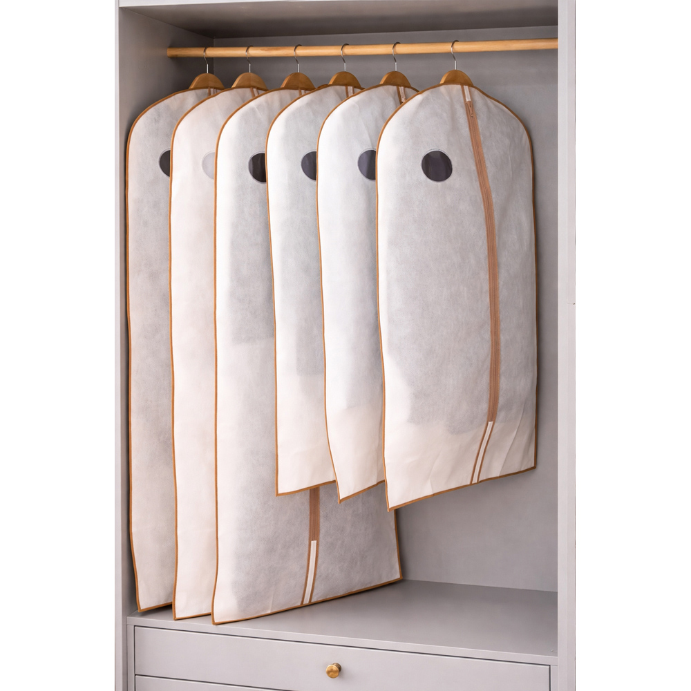 Avilo Clear Clothes Cover with Zipper 6 Pack Image 3