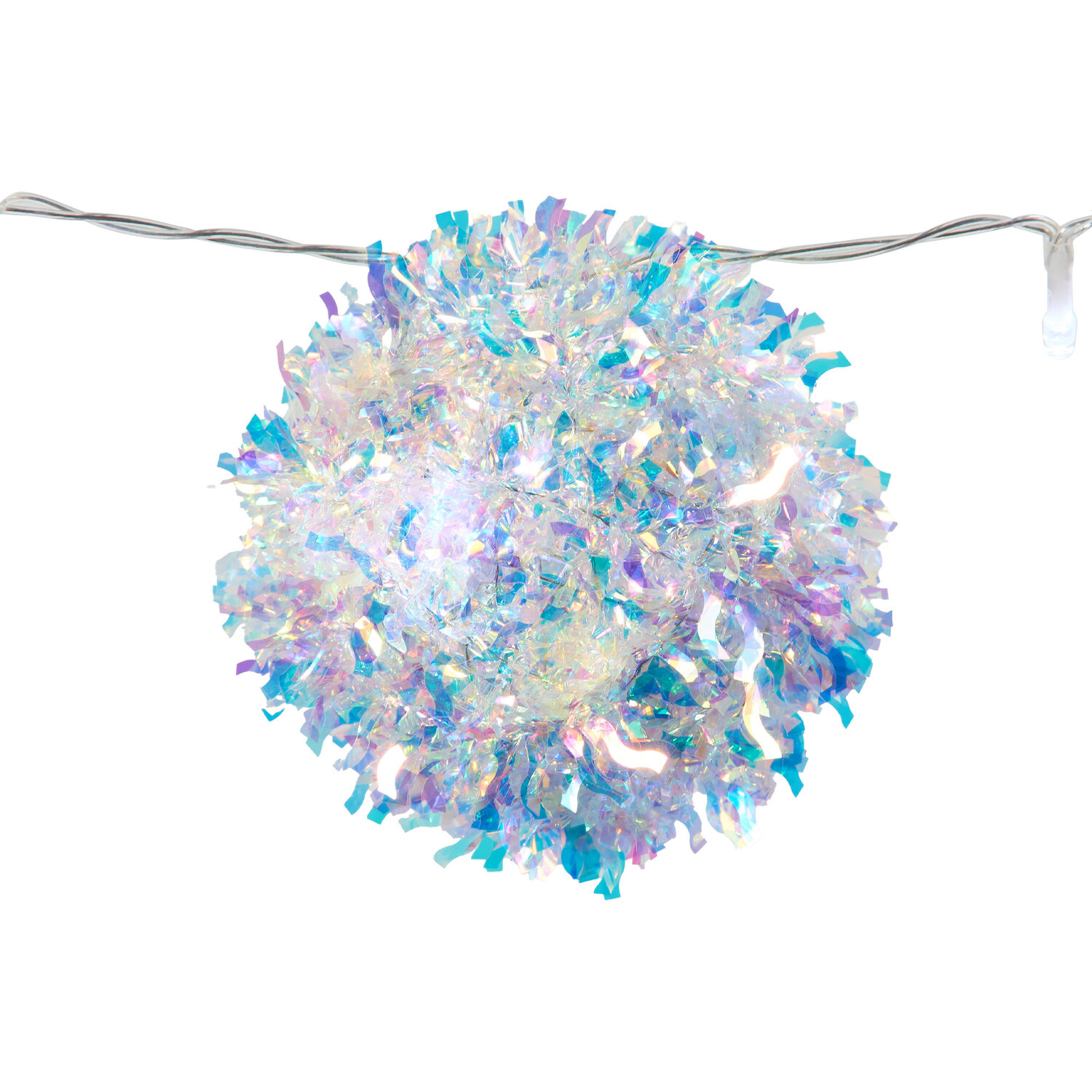 10LED Irredescent Snowball String Light Image 4