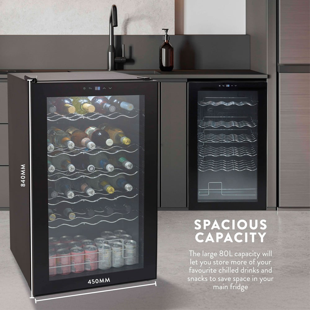 Swan Black 34 Bottle Wine Cooler 80L Image 2