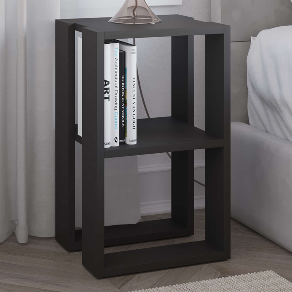 Decortie Lonie Anthracite Bedside Table Image 1