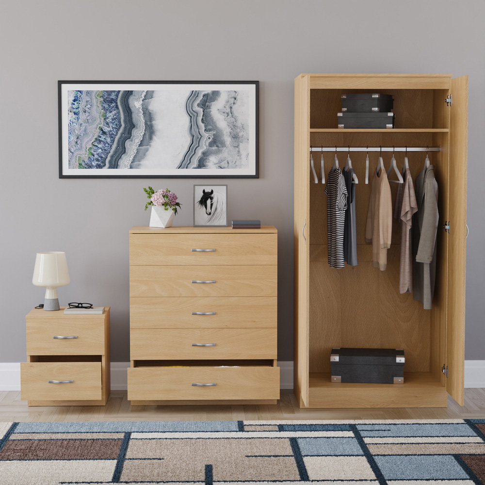 VIDA DESIGNS Riano Pine 3 Piece Bedroom Furniture Set Image 3