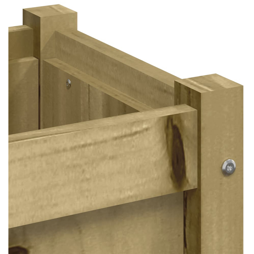 vidaXL Brown Impregnated Solid Pine Wood Garden Planter 31 x 31 x 31cm Image 9