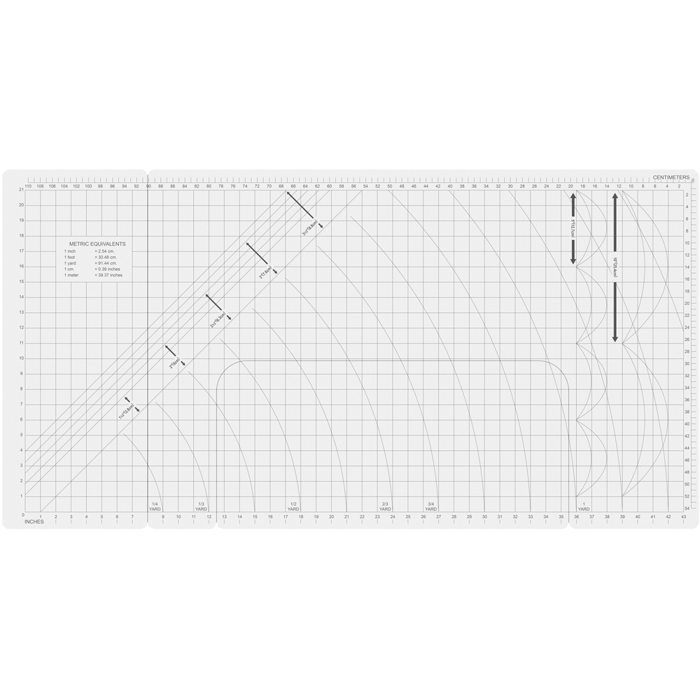 Sewing Online 13298 White and Black Hourglass Sewing Table with Gridded Top Image 3