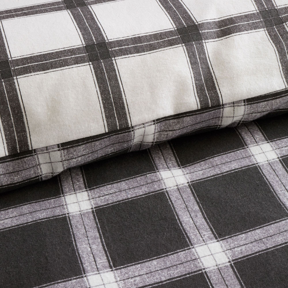 Finley Check Duvet Set Black Single Image 6