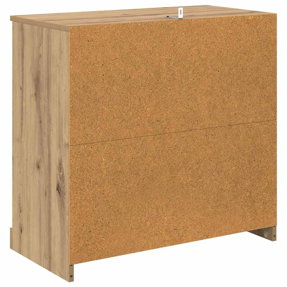 vidaXL 3 Drawer Artisan Oak Modern Sideboard Set of 2 Image 9
