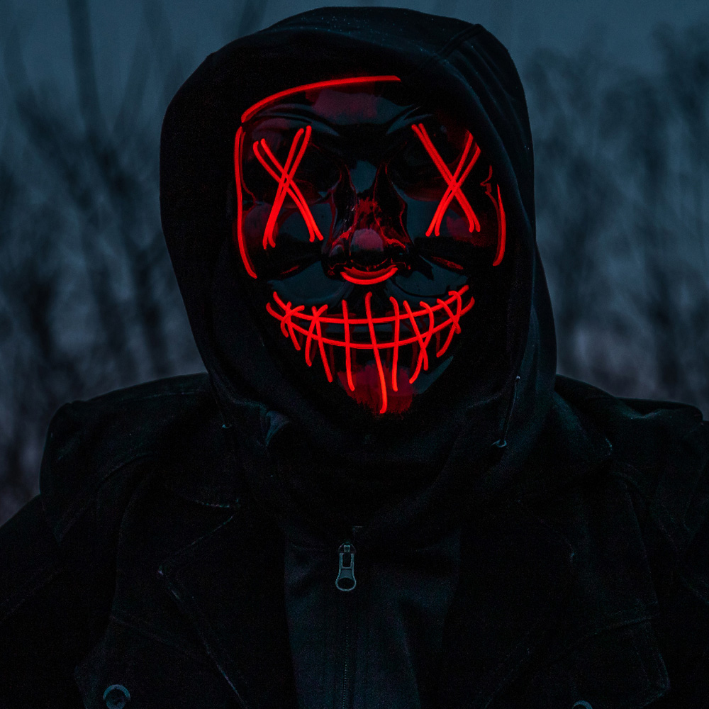 Global Gizmos LED Halloween Stitch Mask Image 2