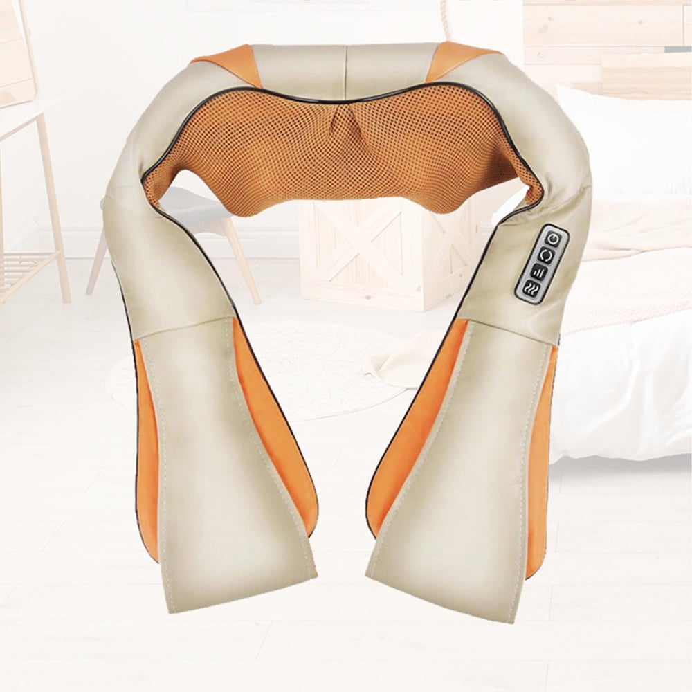 Alivio Shiatsu Orange Heated Back and Neck Massager with Heat Deep Tissue Image 2