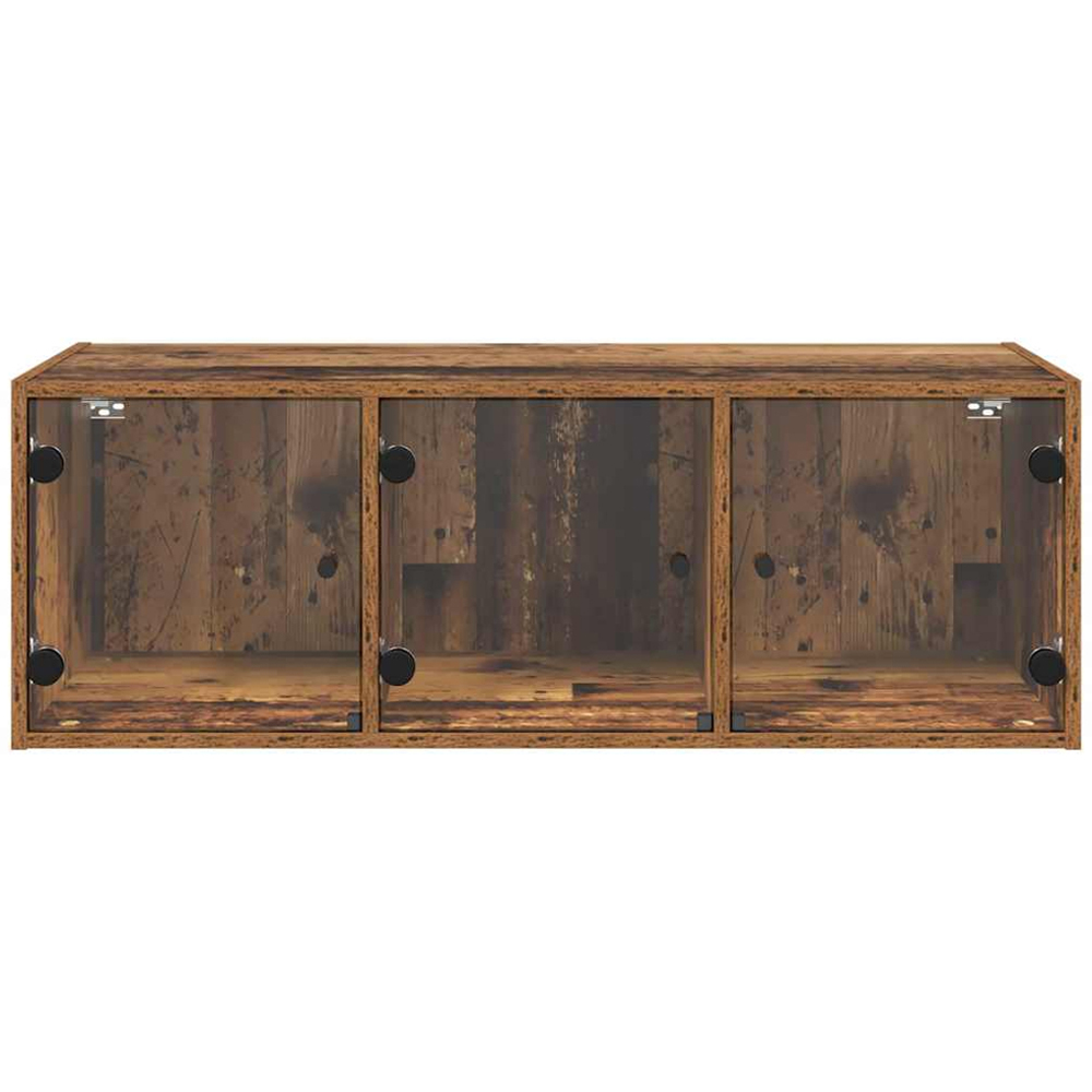 vidaXL 3 Glass Door Old Wood Wall Cabinet Image 4