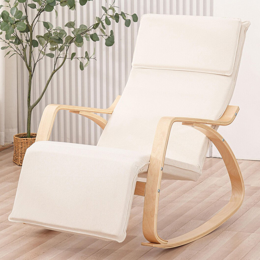 Enzo White Rocking Chair Image 1