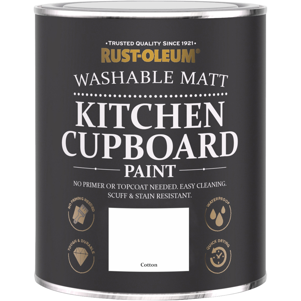 Rust-Oleum Kitchen Cupboard Cotton Washable Matt Paint 750ml Image 2