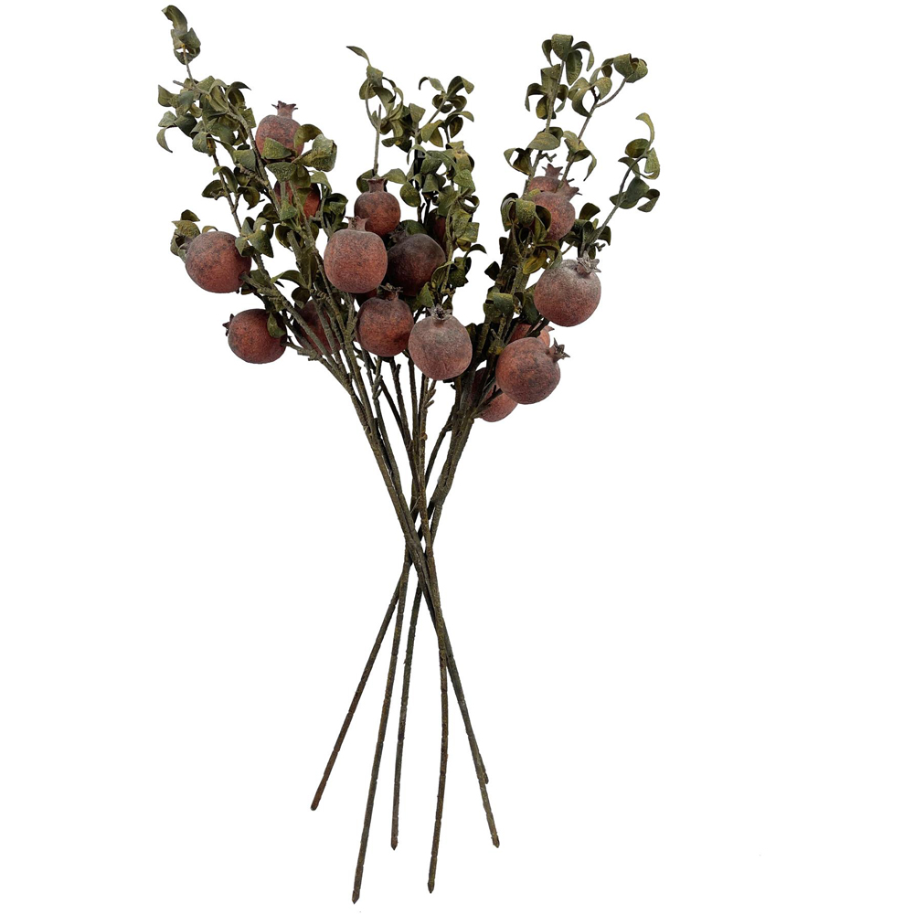 Leaf Pomegranate Artificial Stem 75cm 6 Pack Image 1