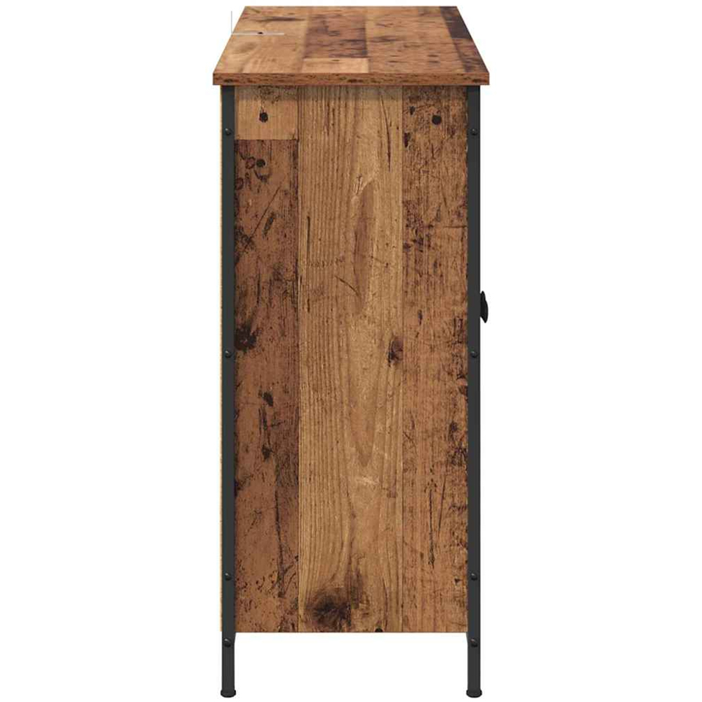 vidaXL 2 Door 3 Open Shelf Dark Brown Sideboard Image 7