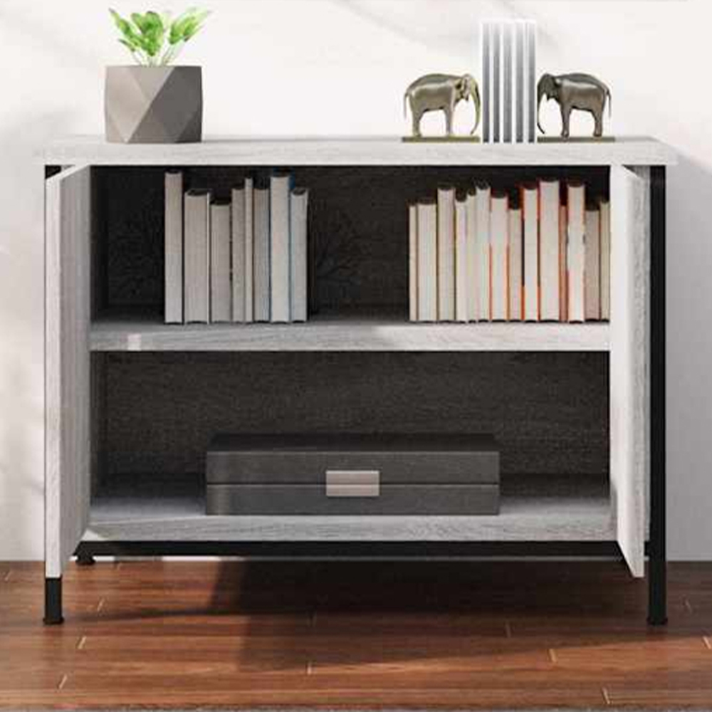vidaXL 2 Door Grey Sonoma TV Cabinet Image 1
