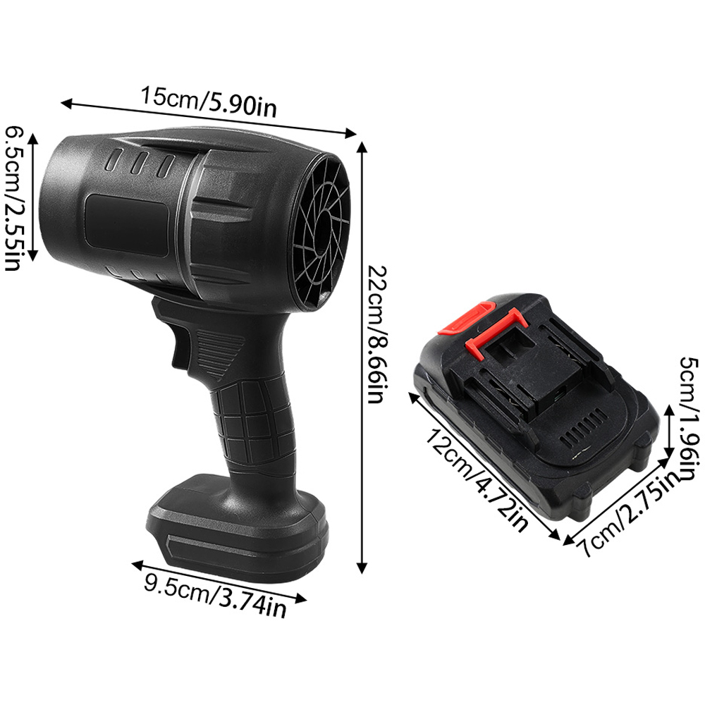 Living and Home MH140118 21V Black Cordless Handheld Leaf Blower with Rechargeable Battery Image 7