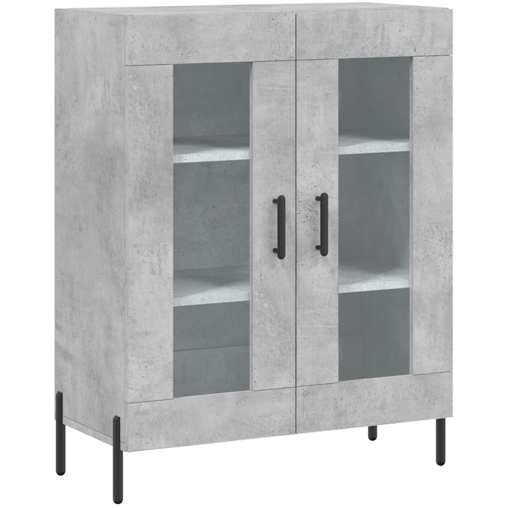 vidaXL 4 Door Concrete Grey Highboard Image 7
