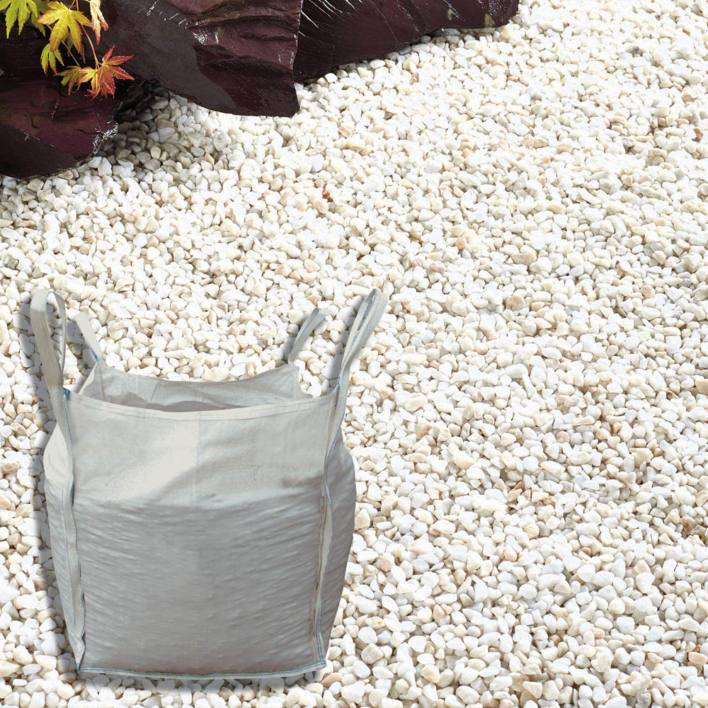 Stylish Stone Bulk Bag Premium Alpine White Chippings Image 2
