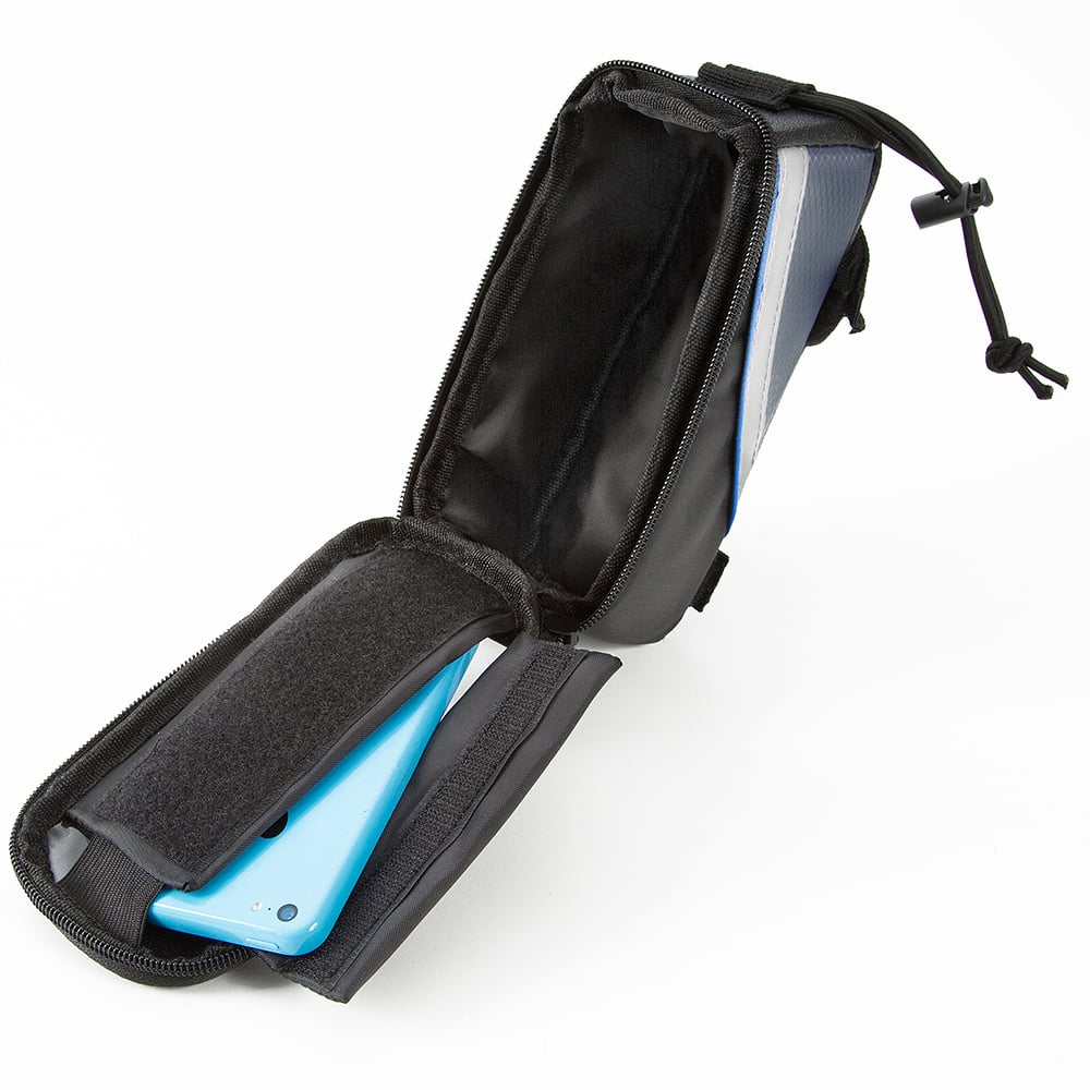 tectake Black Grey and Blue Bike Phone Holder Image 5