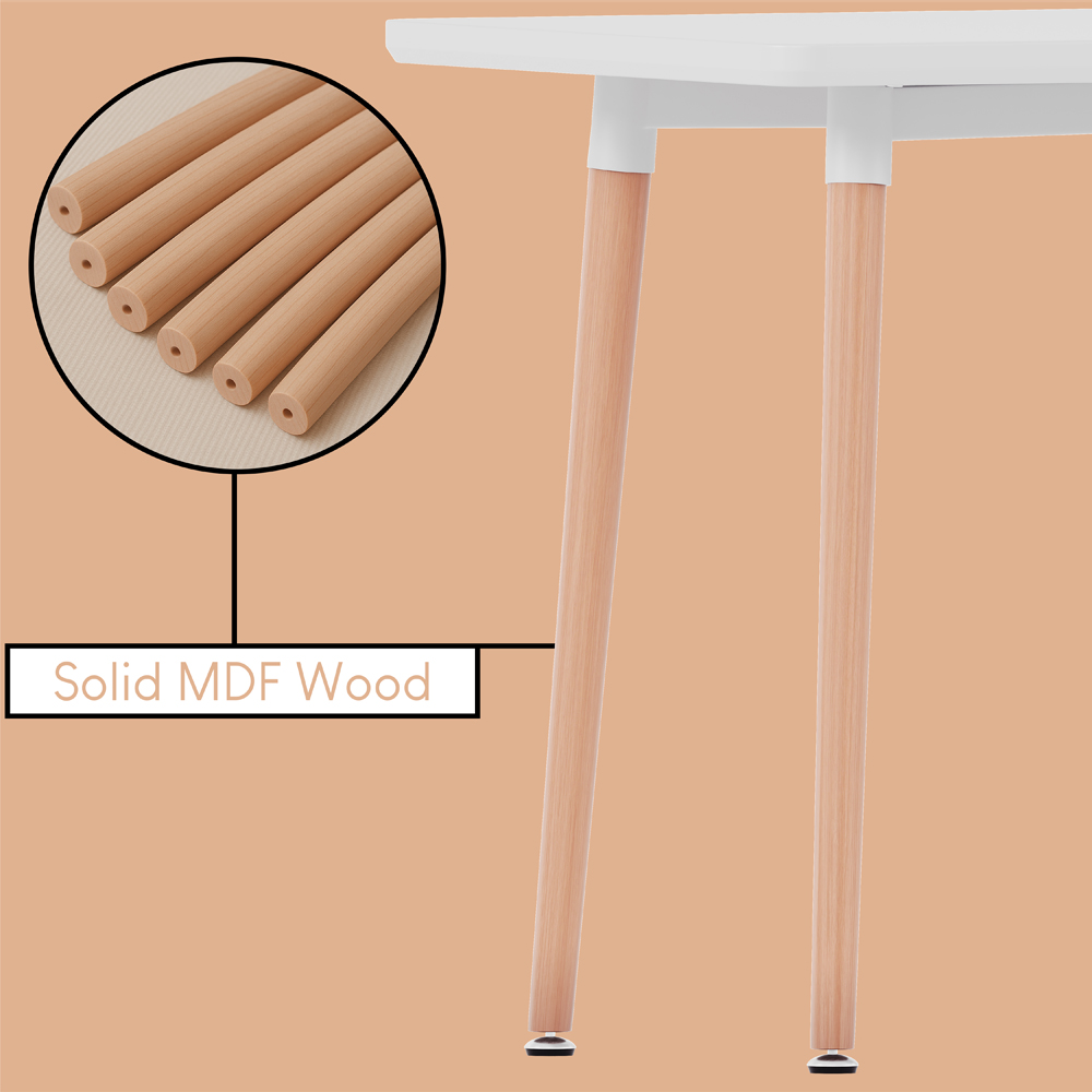 Vida Designs Batley 2 Seater Square Dining Table White Image 6