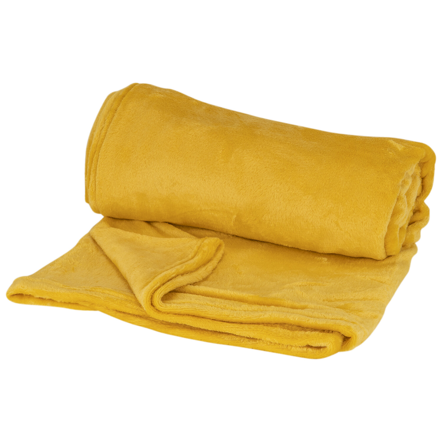 Divante Yellow Supersoft Large Throw 140 x 180cm Image 2