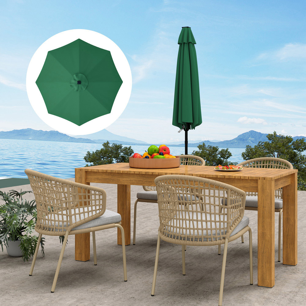 Outsunny Green Parasol Replacement Canopy 300cm Image 3