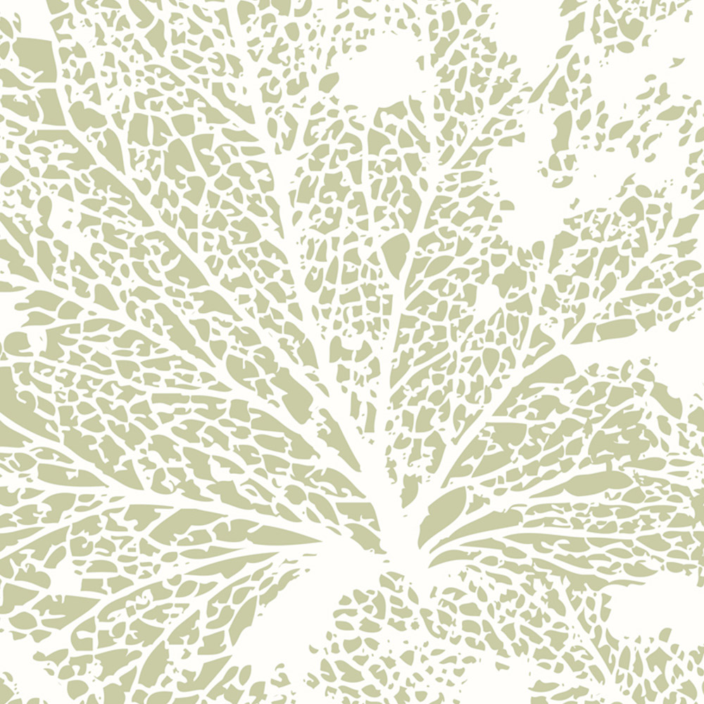Origin Murals Skeleton Leaf Green Wall Mural Image 2