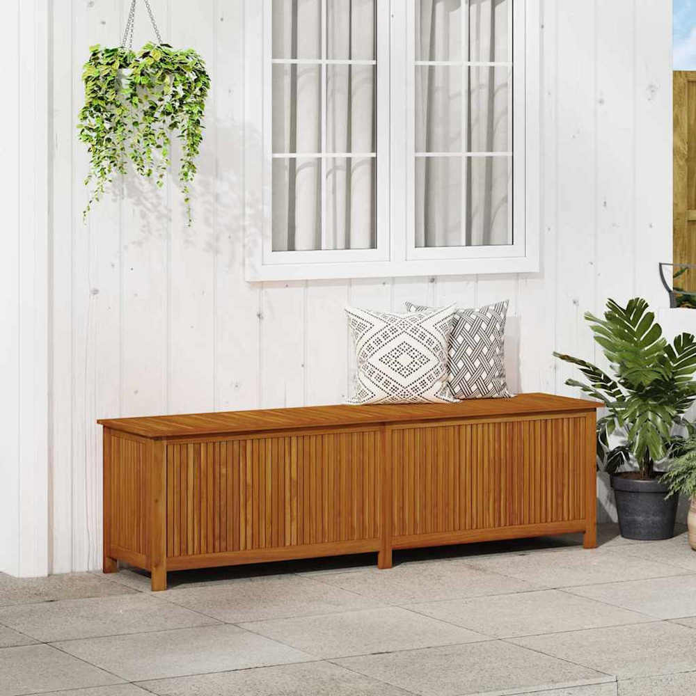 Walplus Brown Solid Acacia Wood Polyethylene Storage Box 43 x 189 x 42cm Image 2