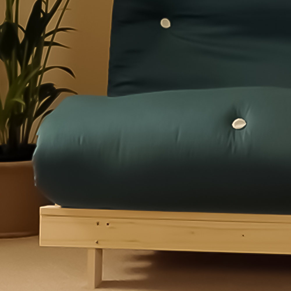 Brooklyn Luxury Small Single Sleeper Green Futon Base and Mattress Image 2