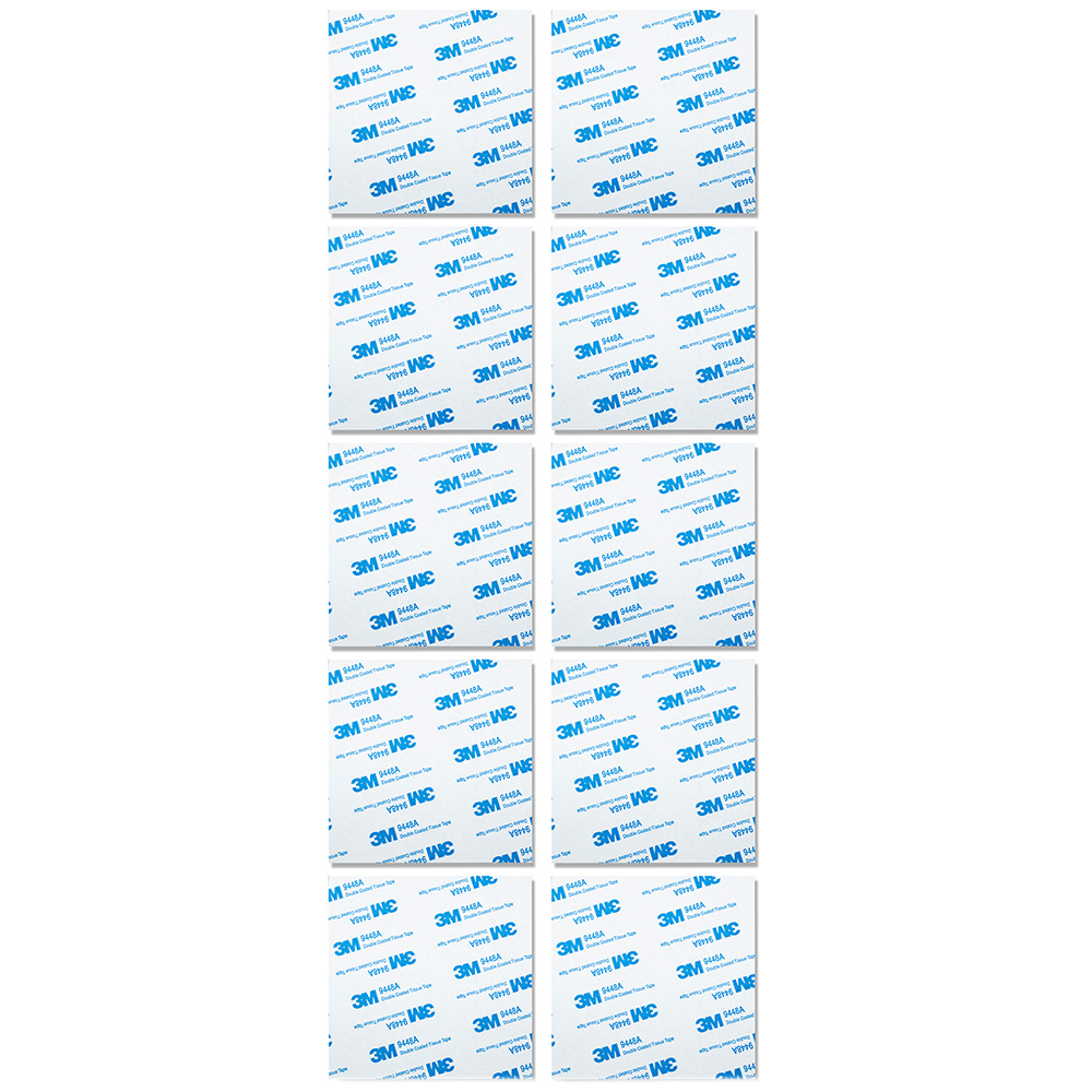 St Helens Grey Double-Sided Square Adhesive Mounting Pads 10cm 10 Pack Image 1