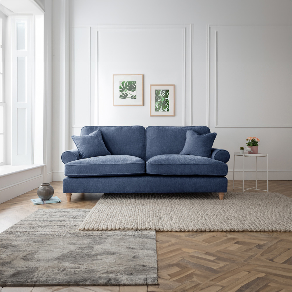 The Victoria 3 Seater Navy Sofa Image 4
