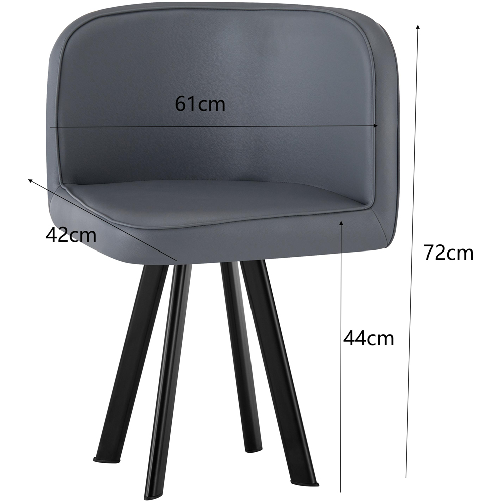 Comfy Living 6 Seater Dining Set White and Grey Image 5