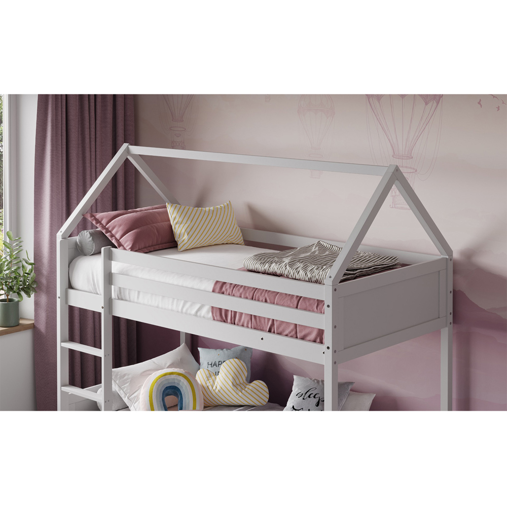 Flair Luna White Wooden House Bunk Bed Image 2