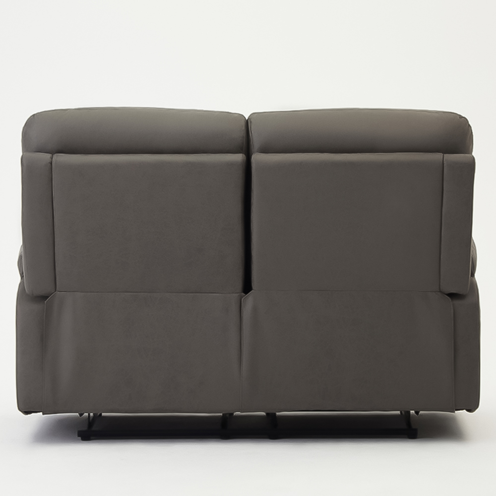 Home Detail Maxwell 2 Seater Grey Air Leather Manual Recliner Sofa Image 4