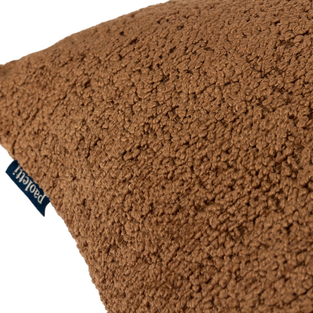 Paoletti Nellim Caramel Boucle Cushion Image 3