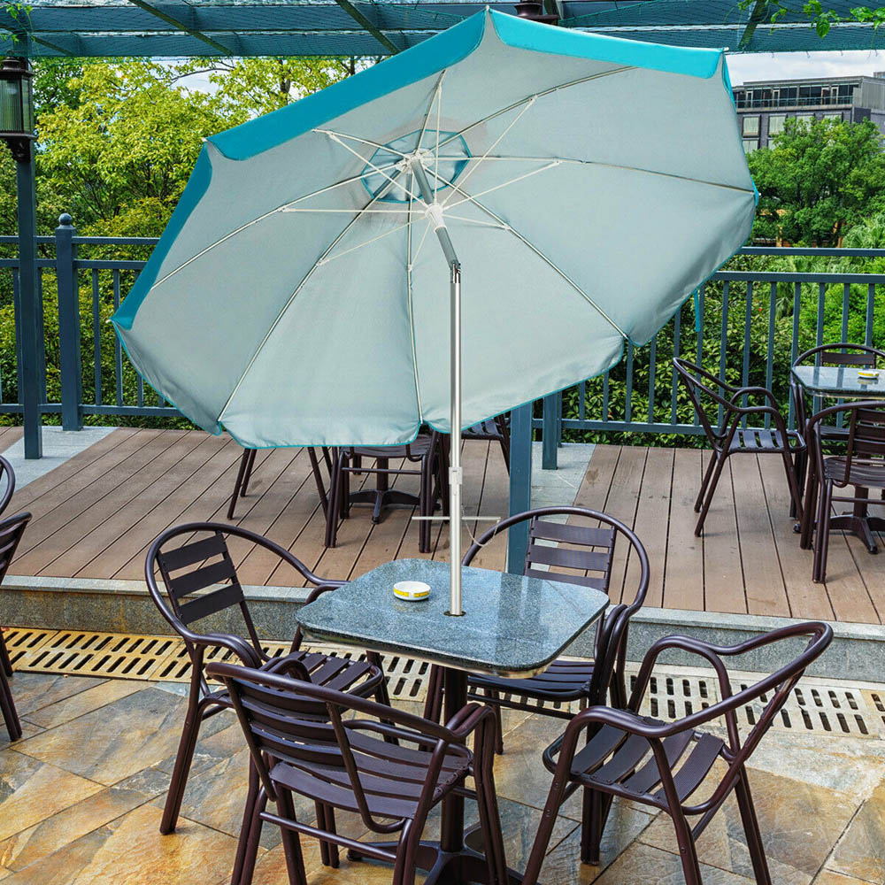 Costway Blue Tilt Parasol 2m Image 6