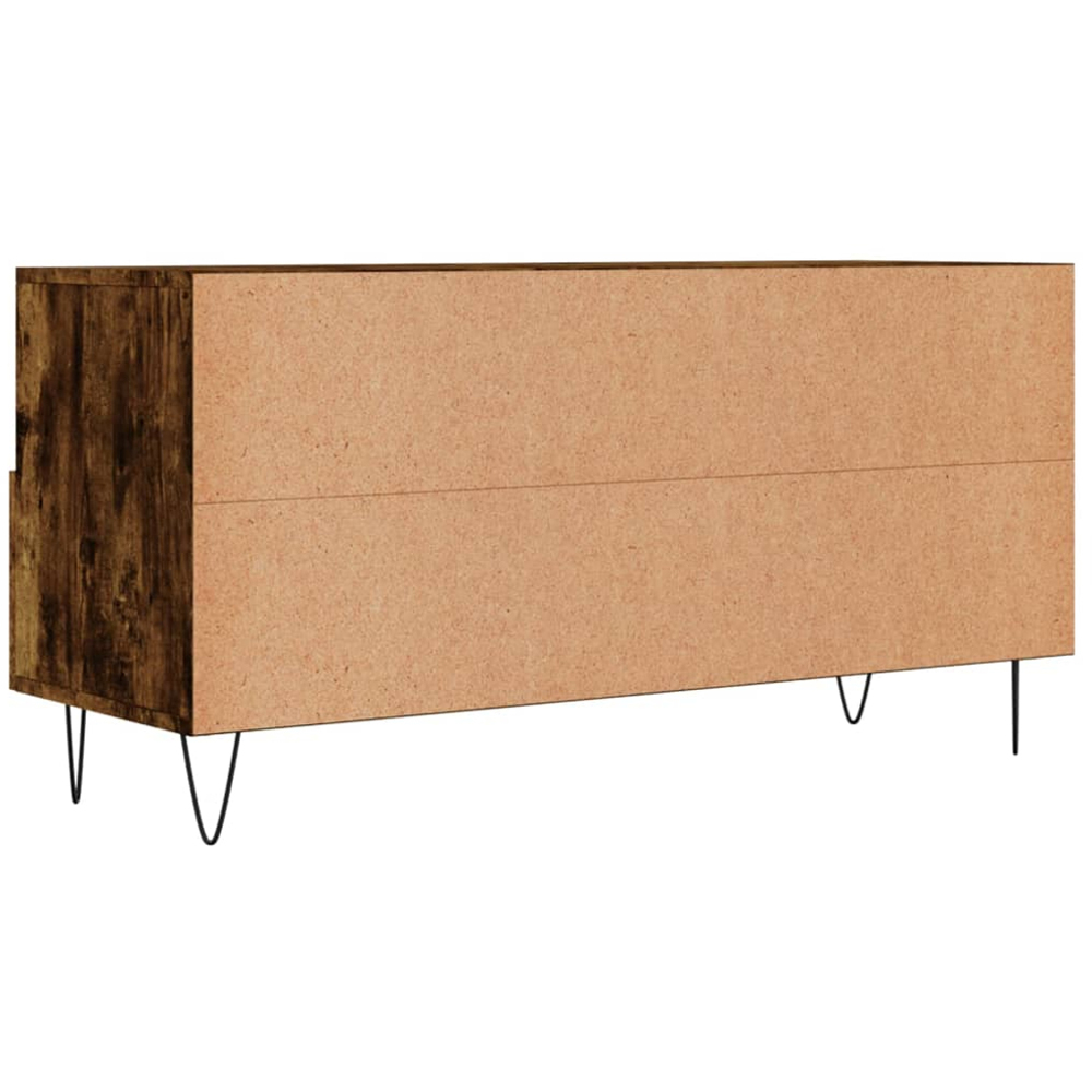 vidaXL 3 Drawer 3 Shelf Smoked Oak TV Cabinet Image 8