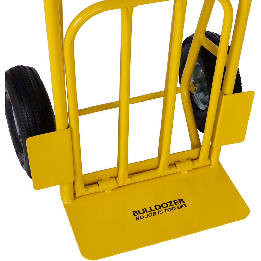 Charles Bentley Yellow Black Bulldozer Pro Sack Truck with Folding Toe Plate 270kg Image 4