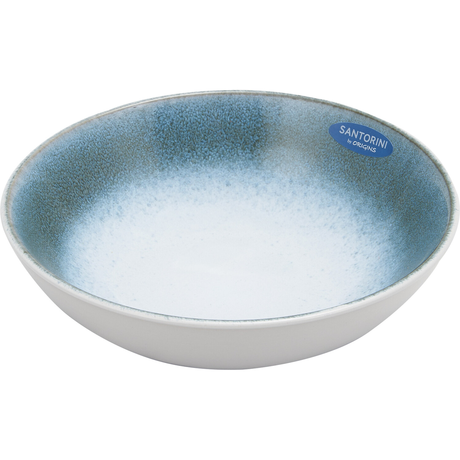 Santorini Reactive Glaze Pasta Bowl - Blue Image 1