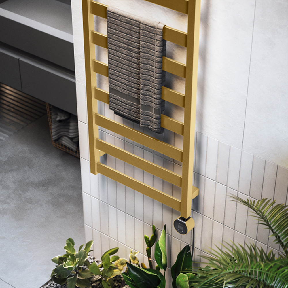 Terma Vivo Brass Electric Towel Rail with VEO Element Controller 1630 x 500mm Image 7