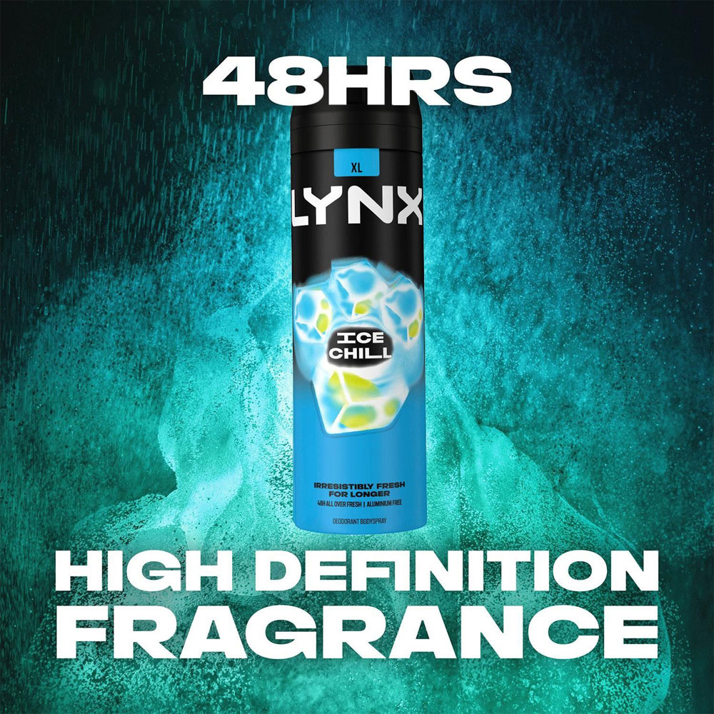 Lynx Ice Chill Iced Mint and Lemon 48H Protection Deodorant Body Spray 200ml 12 Pack Image 5