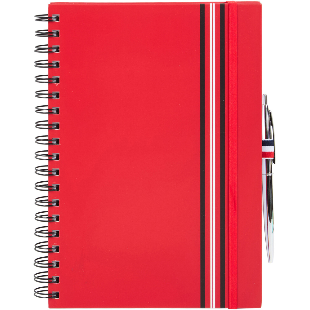 Red and Black Stripe- B5 NB & Pen Image 4