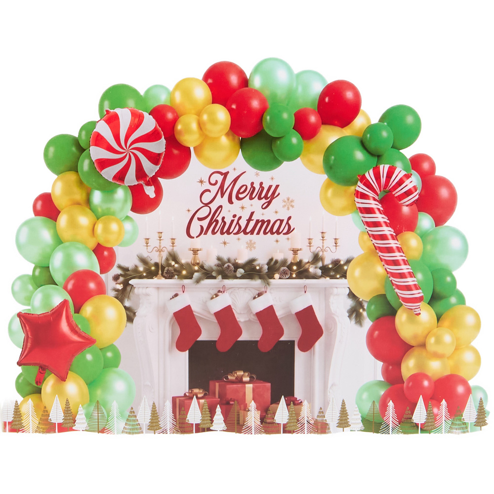 Christmas Candy Cane Balloon Arch Kit Image 4