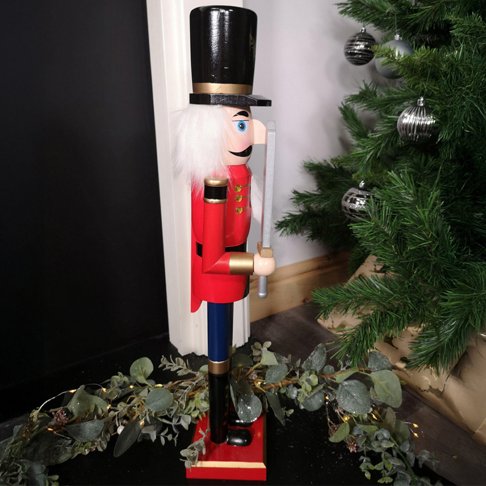 Samuel Alexander Traditional Wooden Nutcracker Soldier Decoration with Red Body Image 5