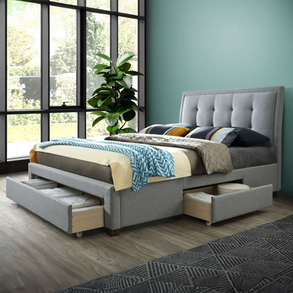 Shelby Double Grey Bed Frame Image 1
