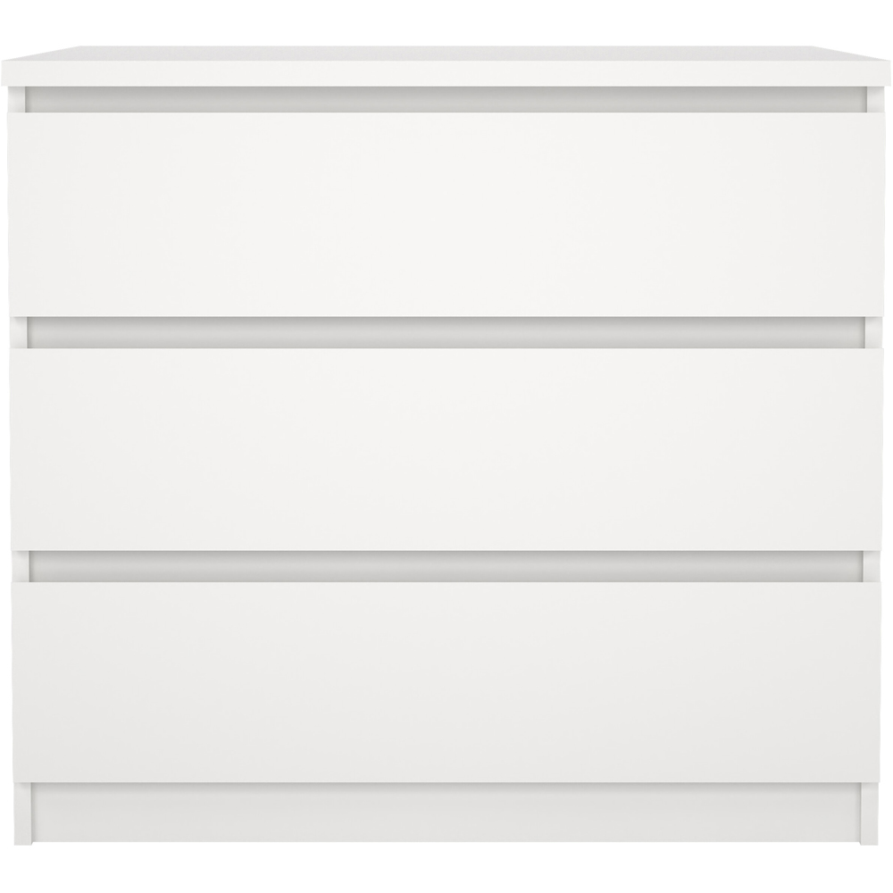 Florence Naia 3 Drawer White Chest of Drawers Image 3