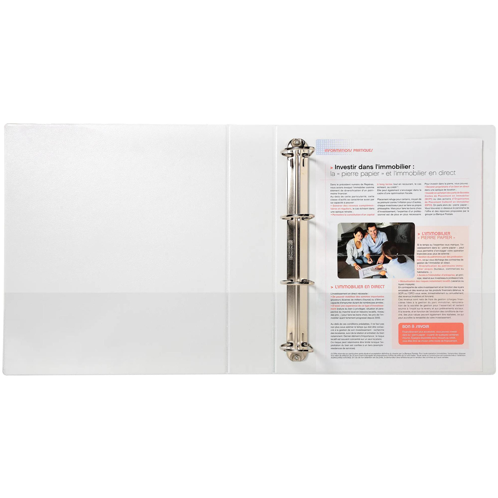 Exacompta Kreacover White PP 4D Ring Binder with 3 Pockets 40mm 10 Pack Image 5
