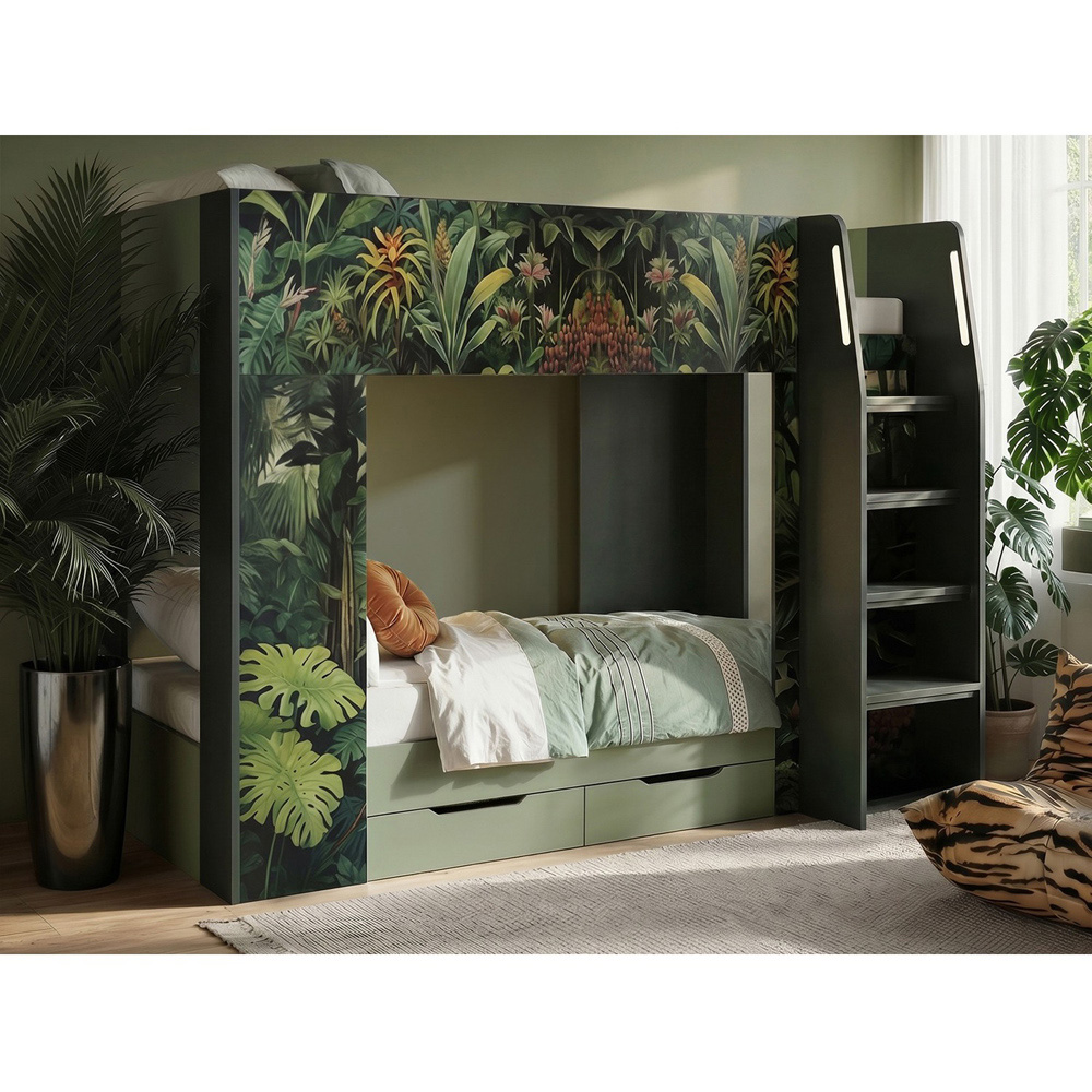 Flair Lorith Jungle Bunk Bed with Drawers Image 4
