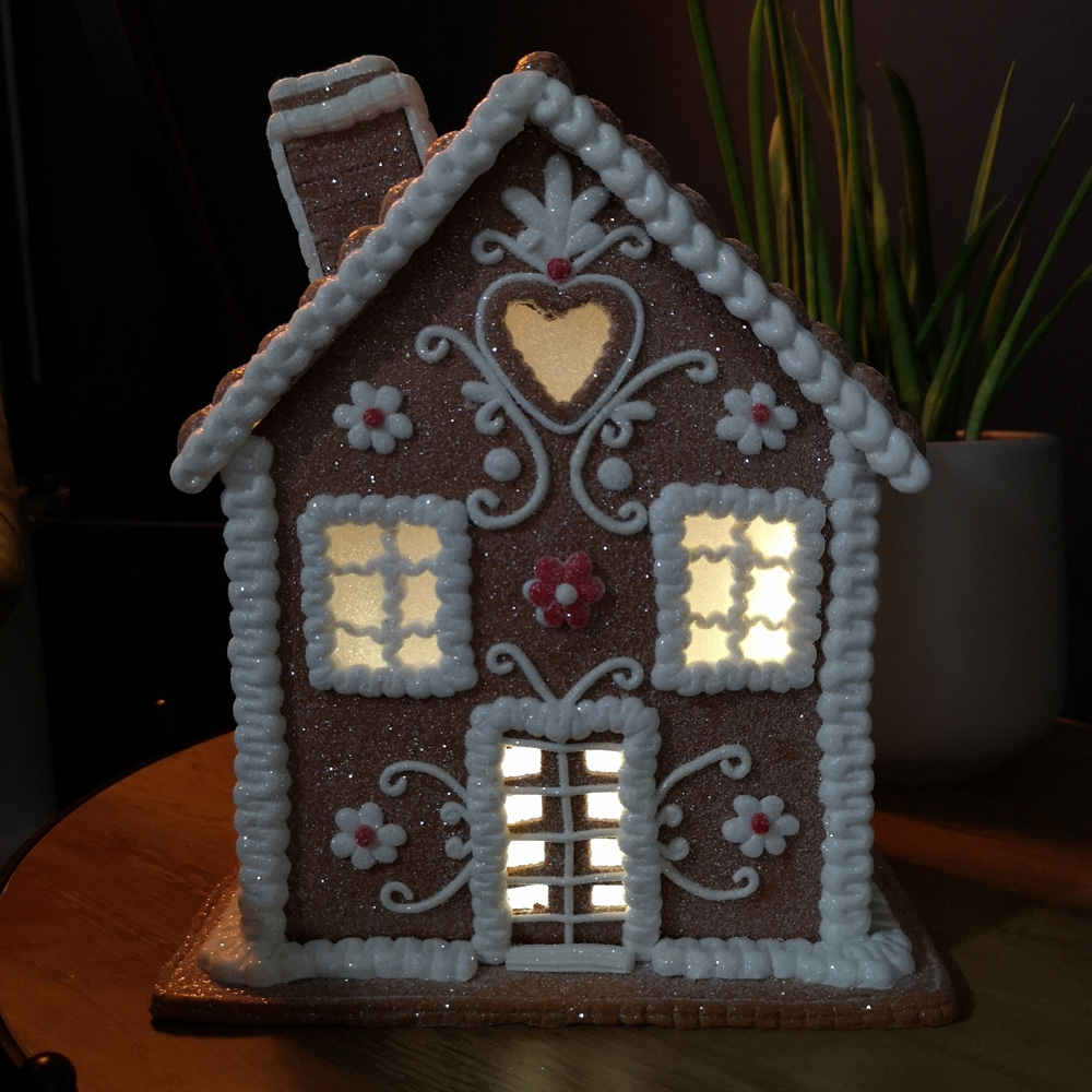 Samuel Alexander LED Edelweiss Chalet Gingerbread House Christmas Decoration 24cm Image 2