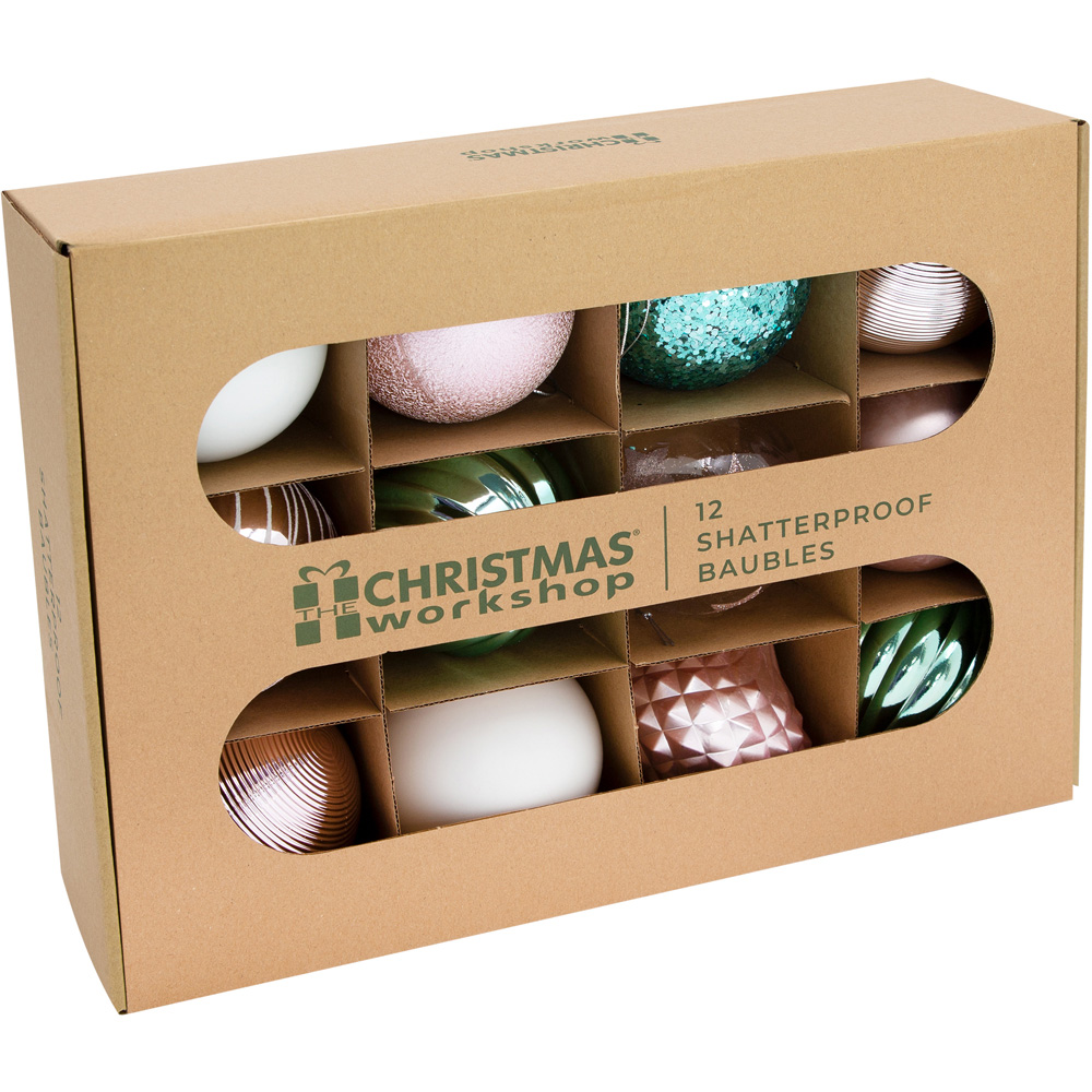 The Christmas Workshop Multicoloured Shatterproof Bauble 12 Pack Image 3