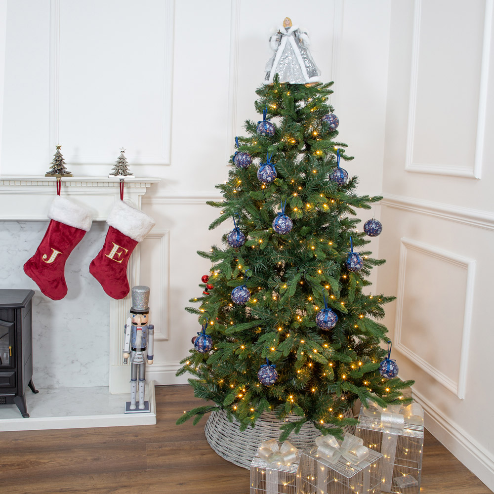 The Christmas Workshop Navy Blue Festival Bauble 14 Pack Image 4