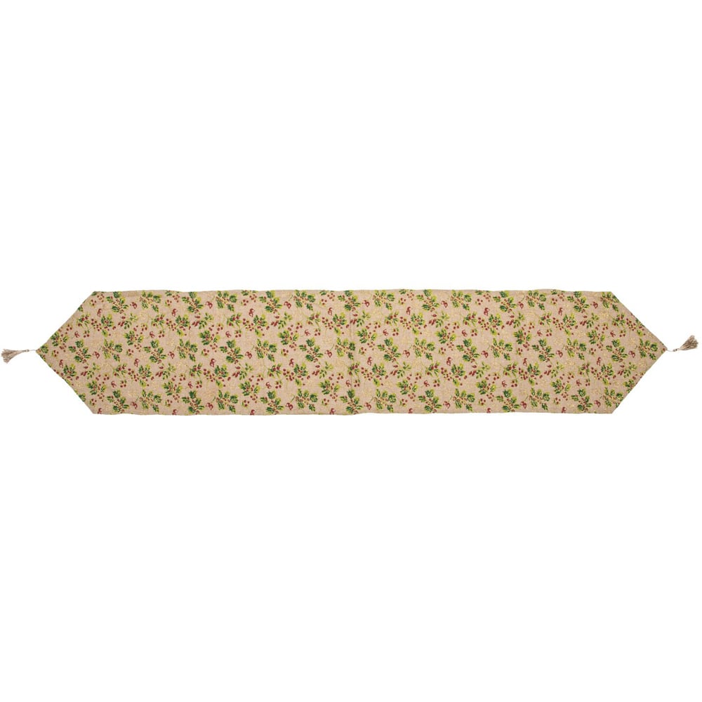 Christmas Glitter Holly Table Runner Image